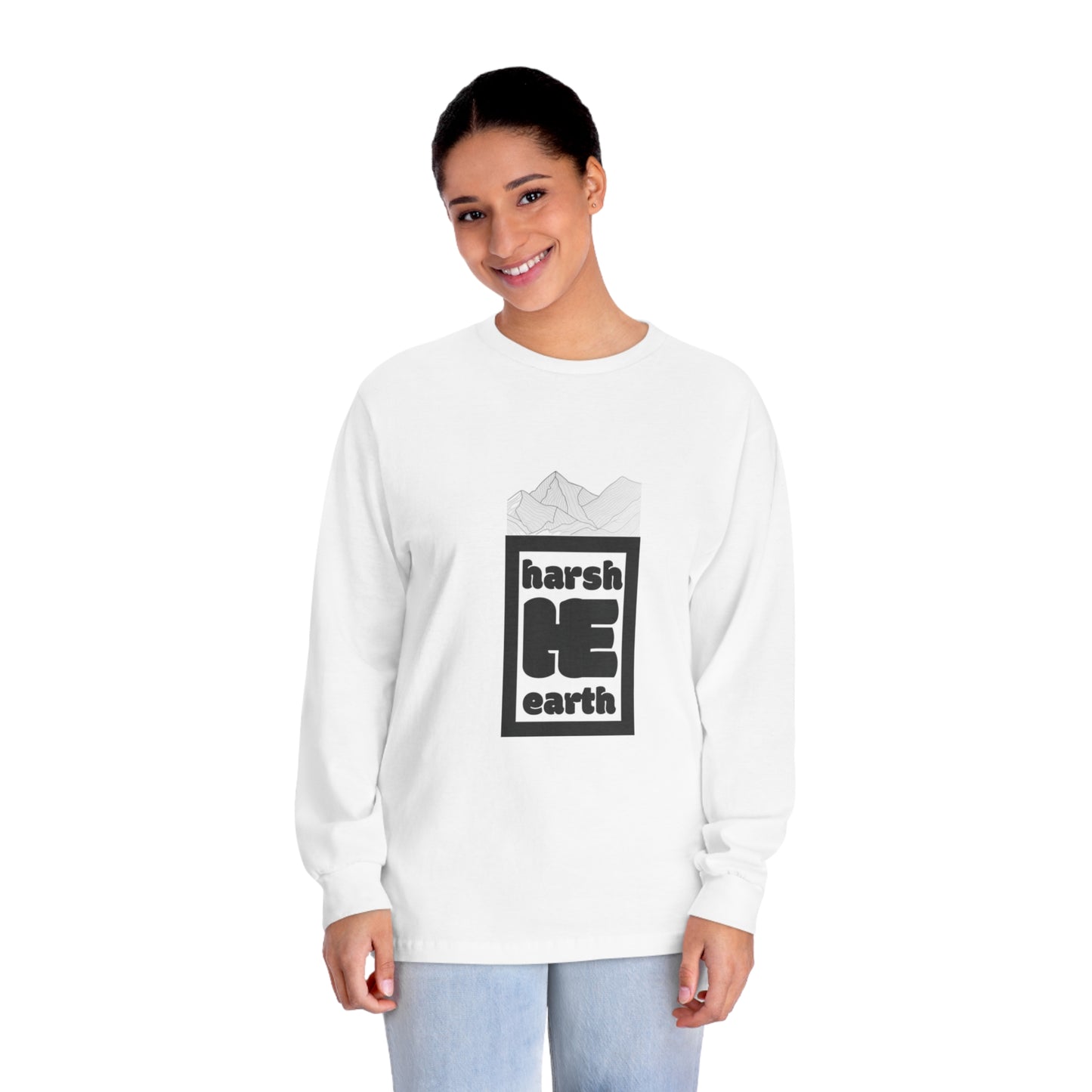 Harsh Earth Mountain Logo Long Sleeve Tee